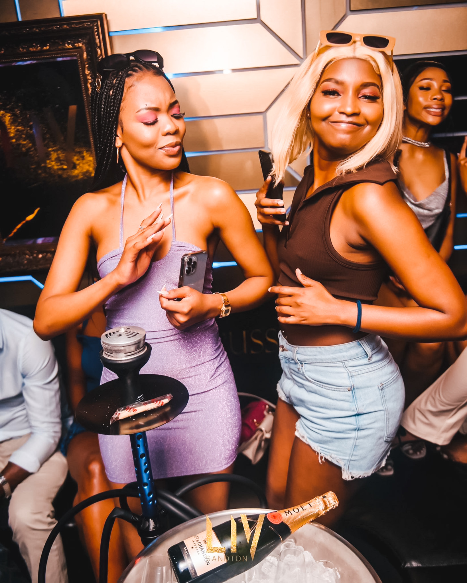 People at a club event in Sandton Johannesburg